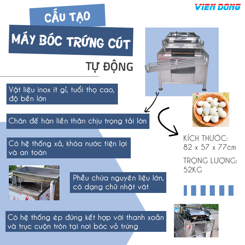 máy bóc trứng cút tự động